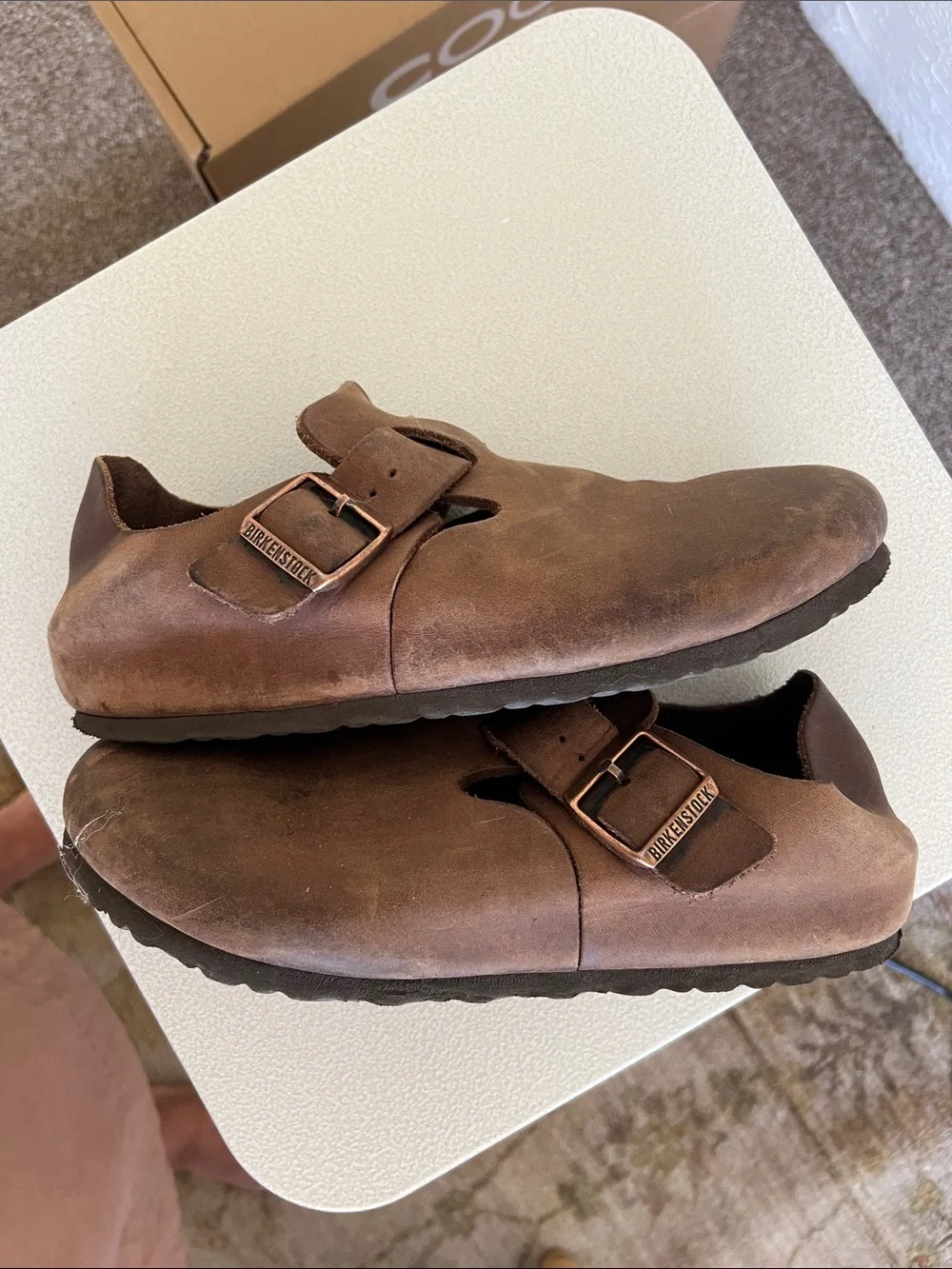 Birkenstock Brown Suede Buckle Shoes